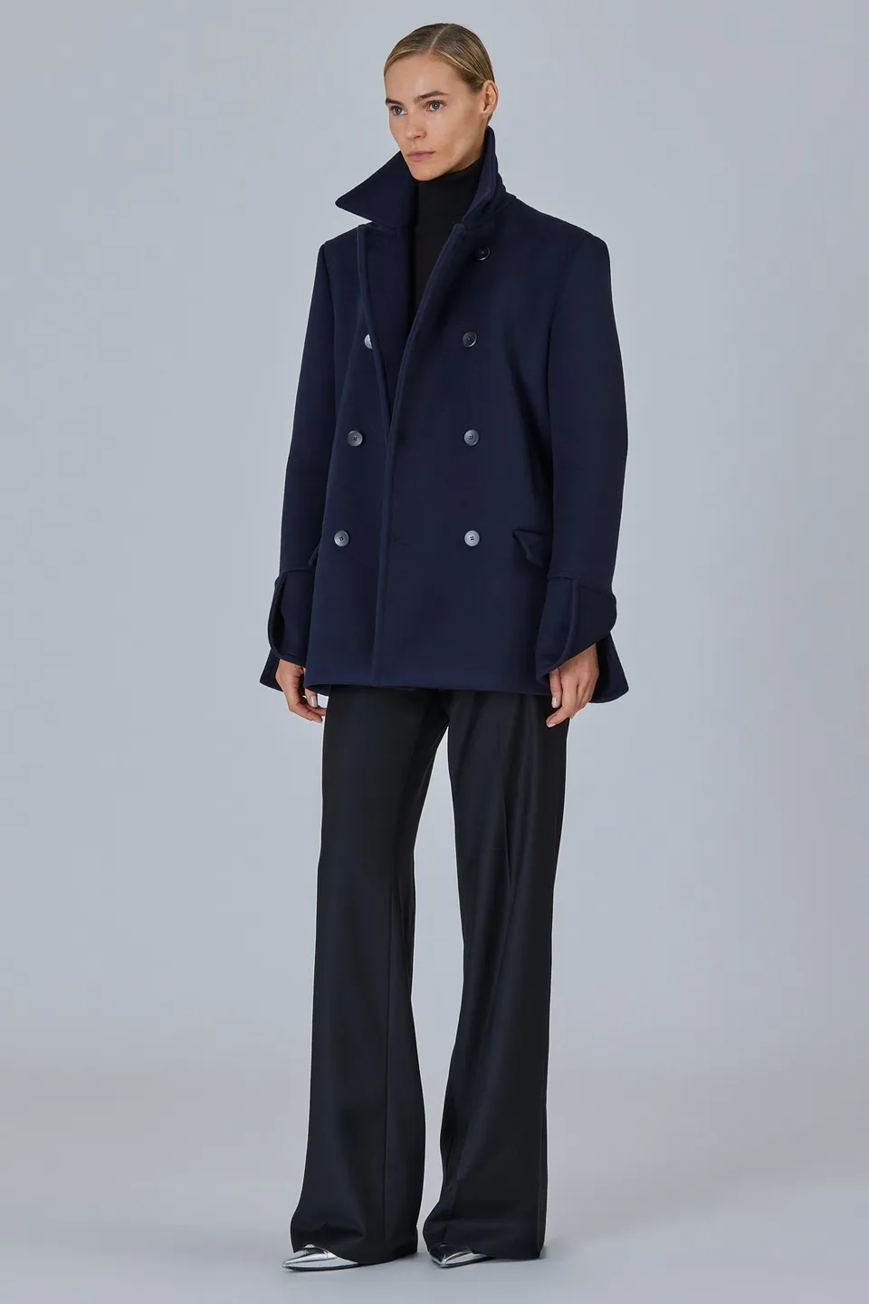 Sa Su Phi Short Double Cashmere Peacoat cappotto corto
