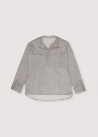 The New Society Pergamo camicia donna a righe canapa