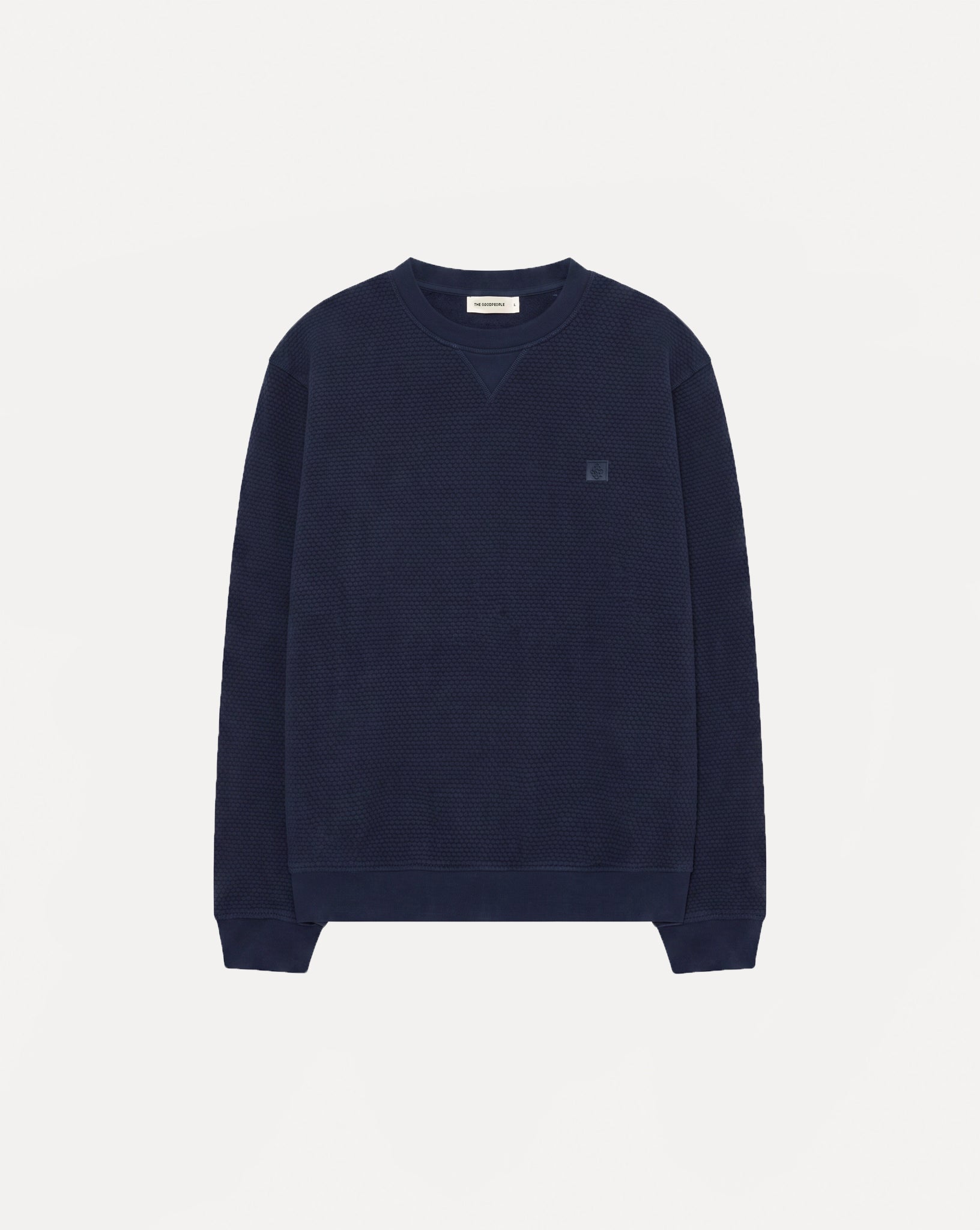 GOODPEOPLE Leroy maglione cotone patch navy