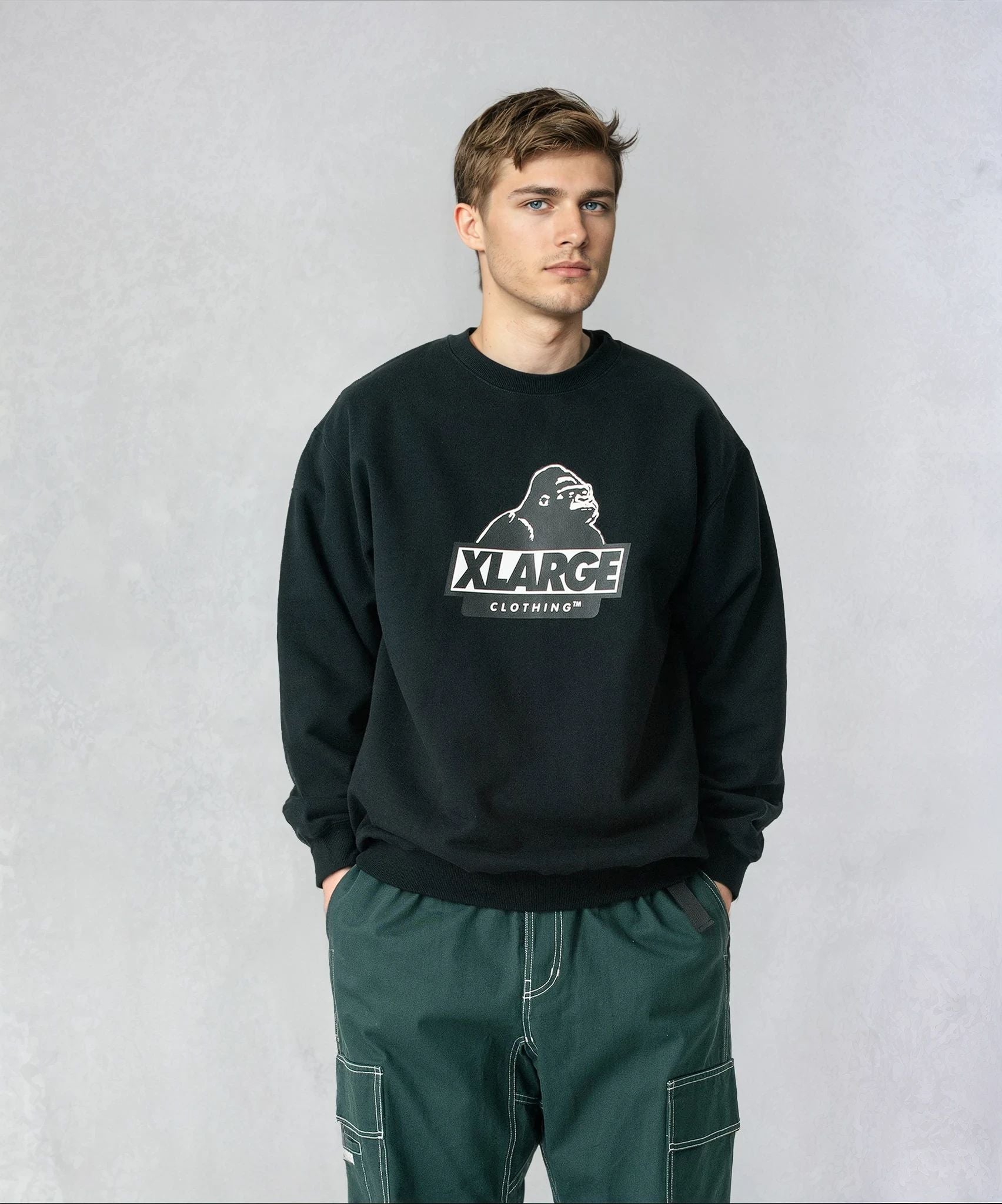 X-Large Slanted OG Crewneck felpa girocollo cotone