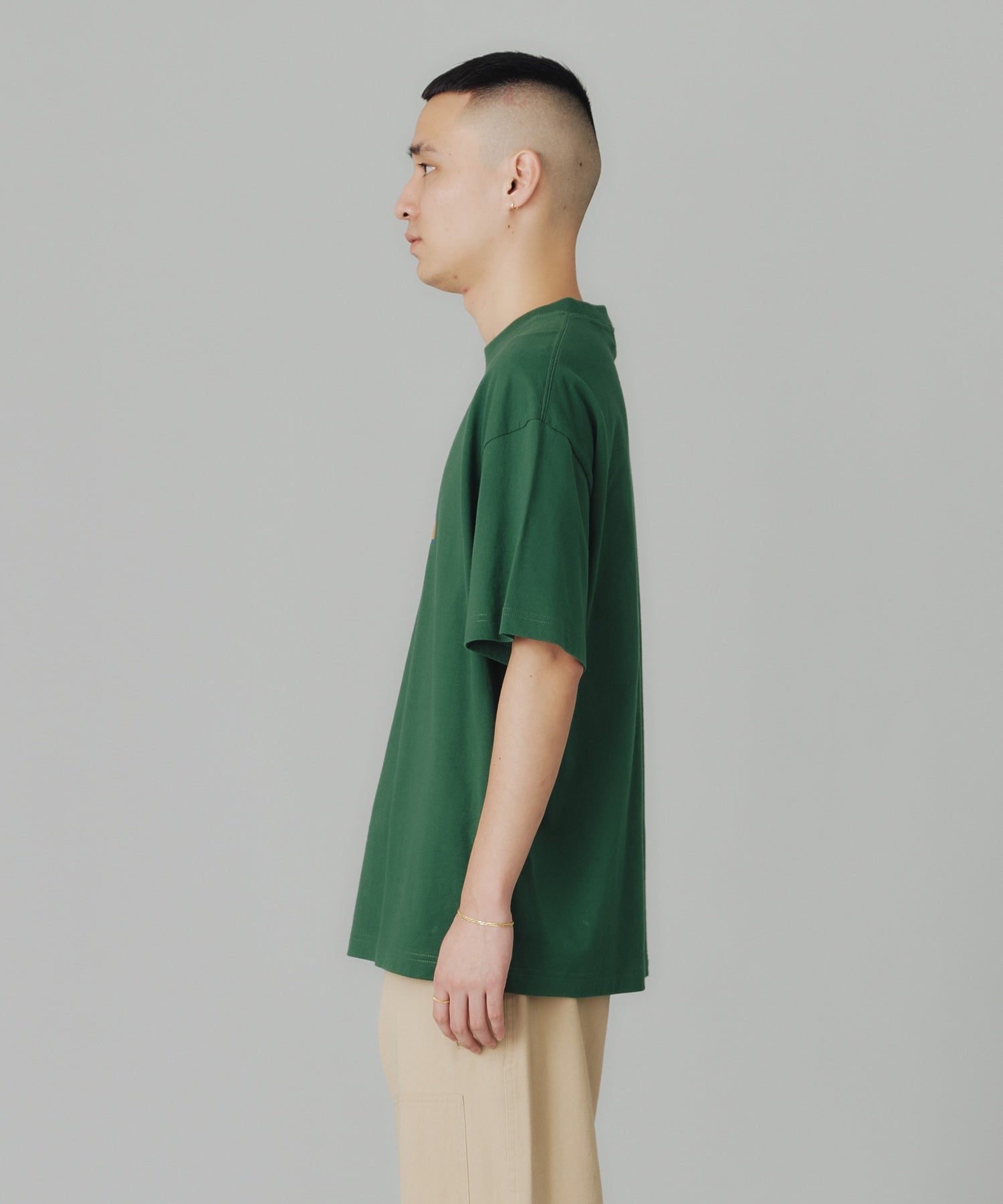 X-Large Uma maglietta maniche corte verde cotone