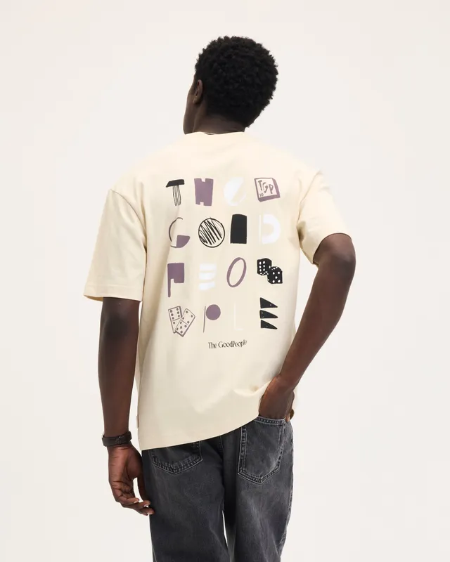 Goodpeople Tax Artwork Tee t-shirt cotone sabbia