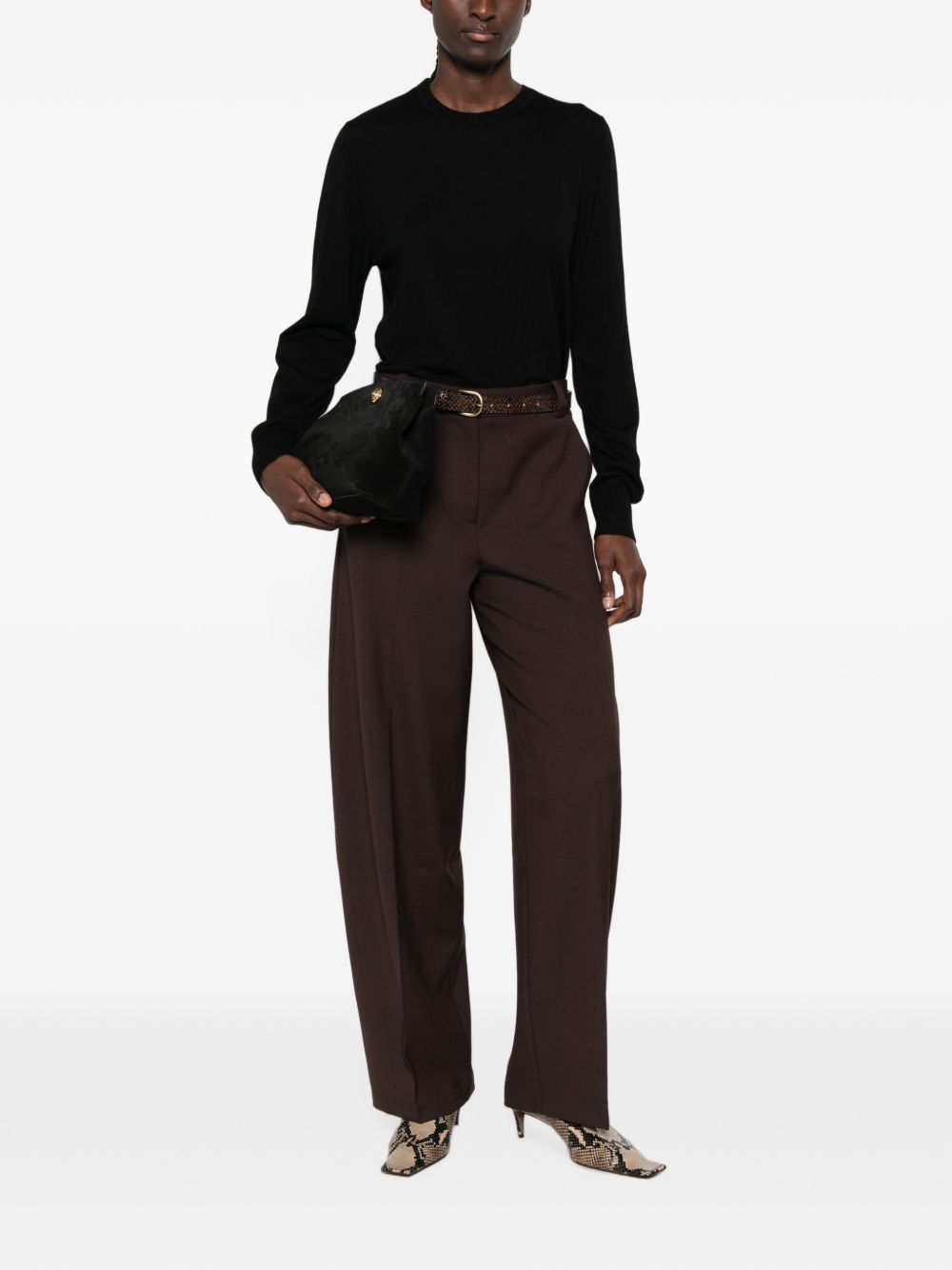 Pinko 107262 maglia nera donna manica lunga