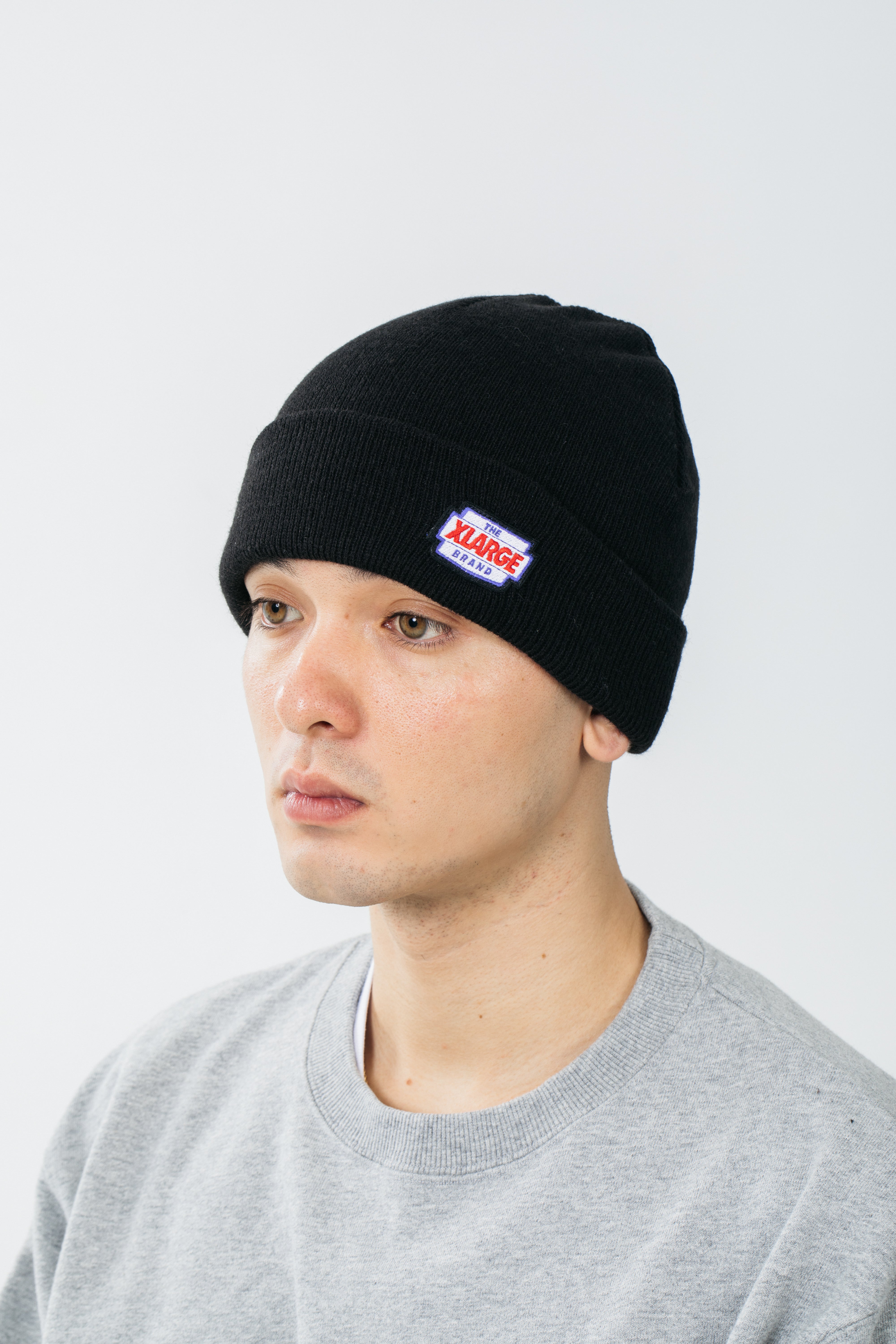 X-Large Emblem Logo Beanie berretto nero taglia unica