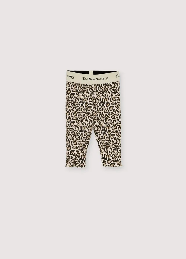 The New Society Nelia leggings baby leopardato cotone
