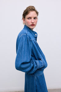 The New Society TNS Tencel Woman Skirt gonna denim medio