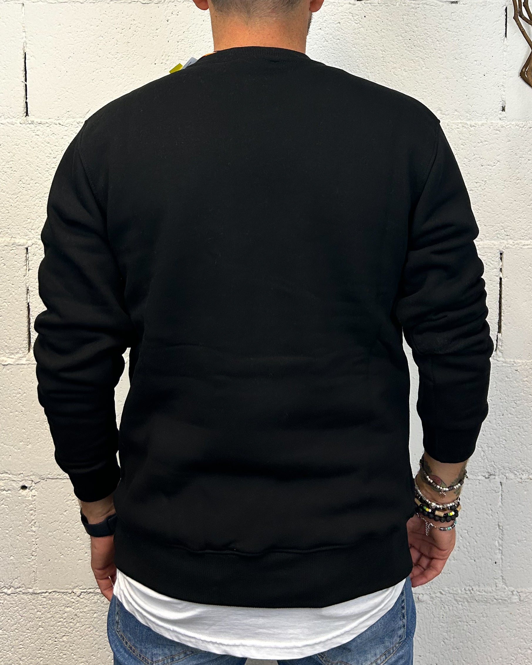 ONLYONE SUPERCULTURE Royal Racer felpa nera vestibilità regolare