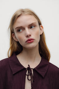 THE NEW SOCIETY Halo Woman Dress abito midi bordeaux viscosa