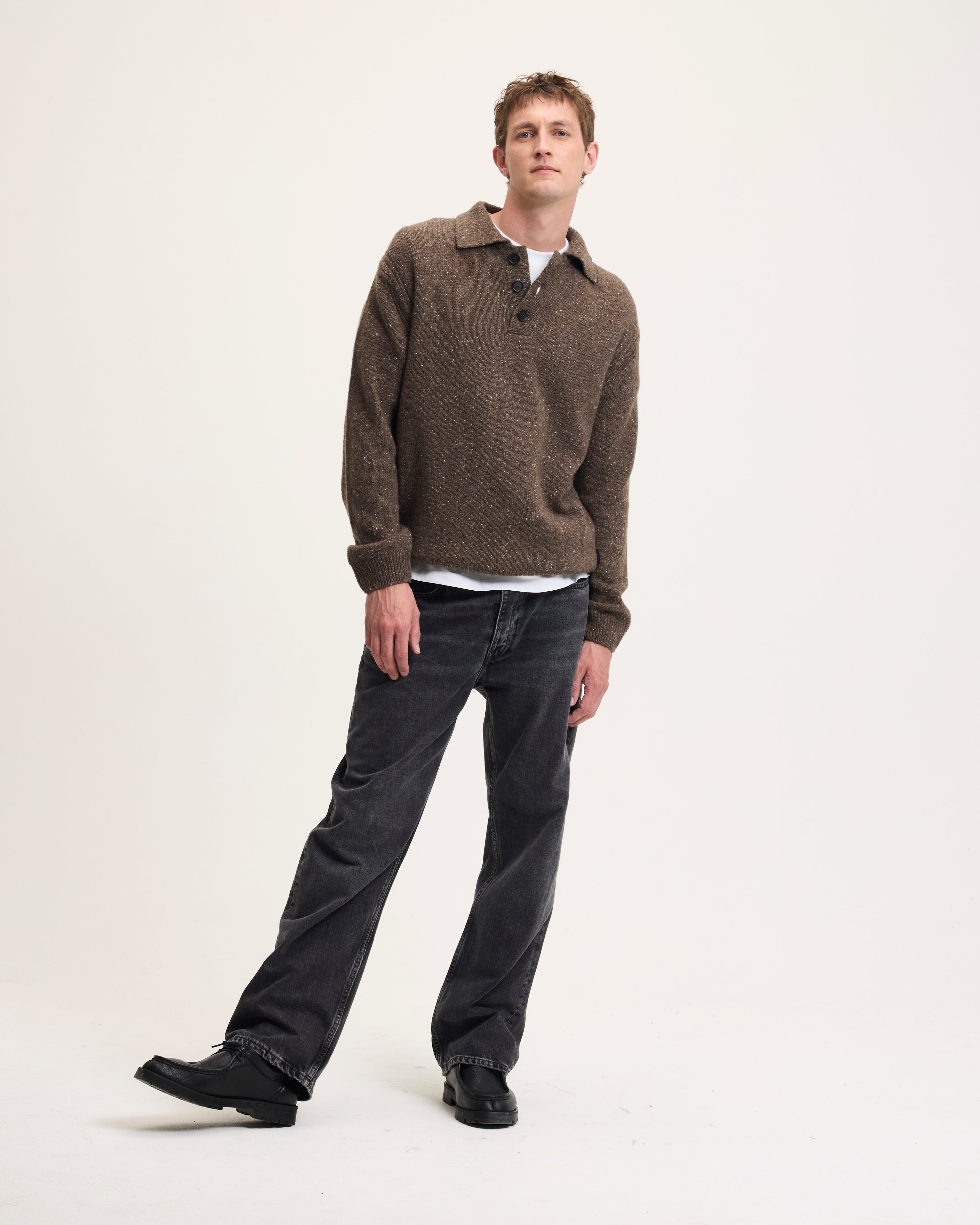 Goodpeople Kpolo maglia polo lana mocca