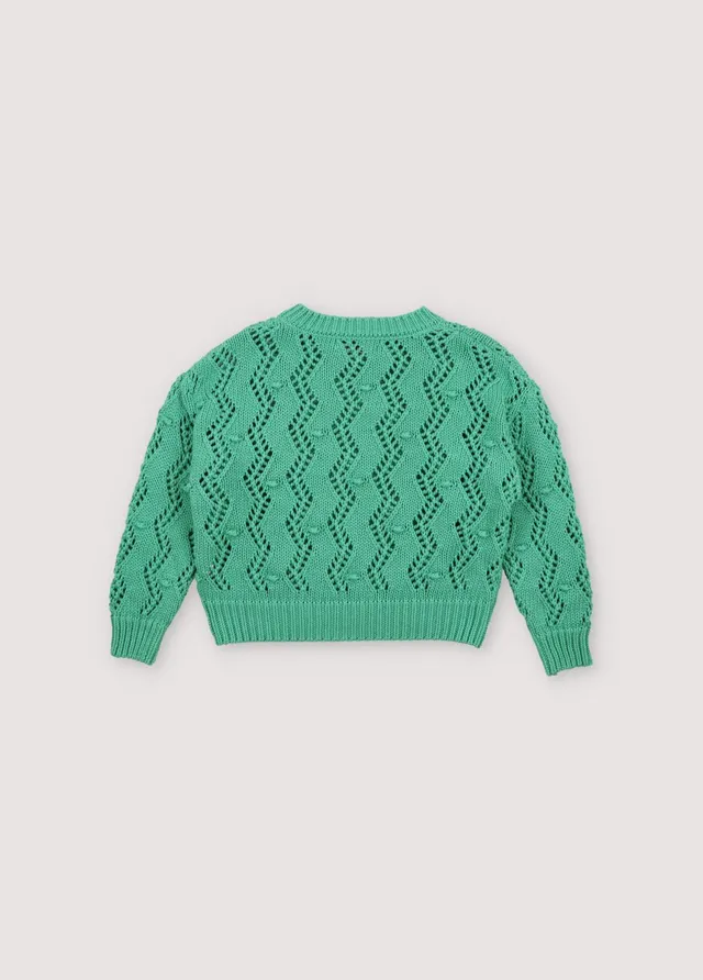The New Society Sifnos maglione bimba Jade cotone