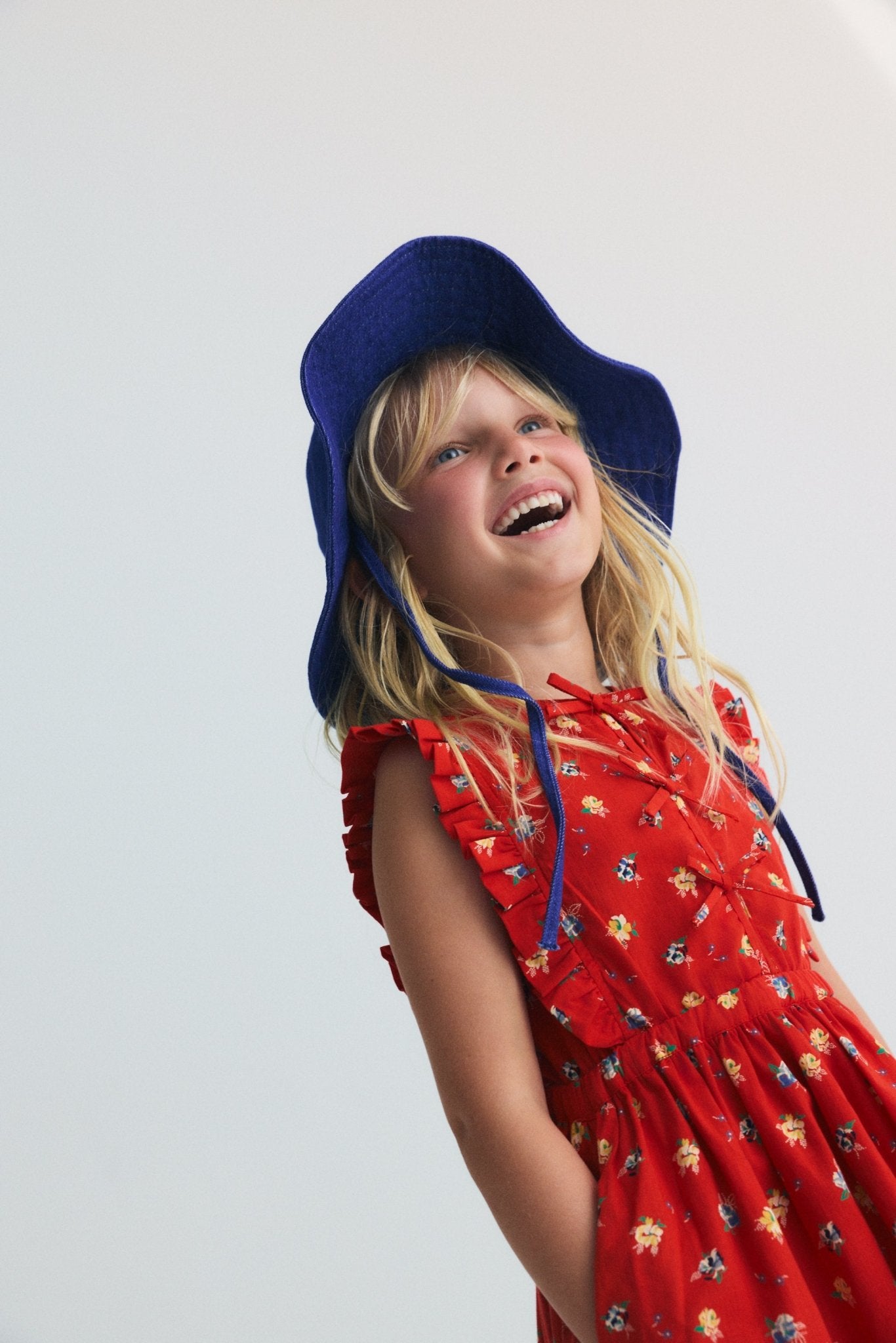 The New Society Amapola vestito bambina fiori bio