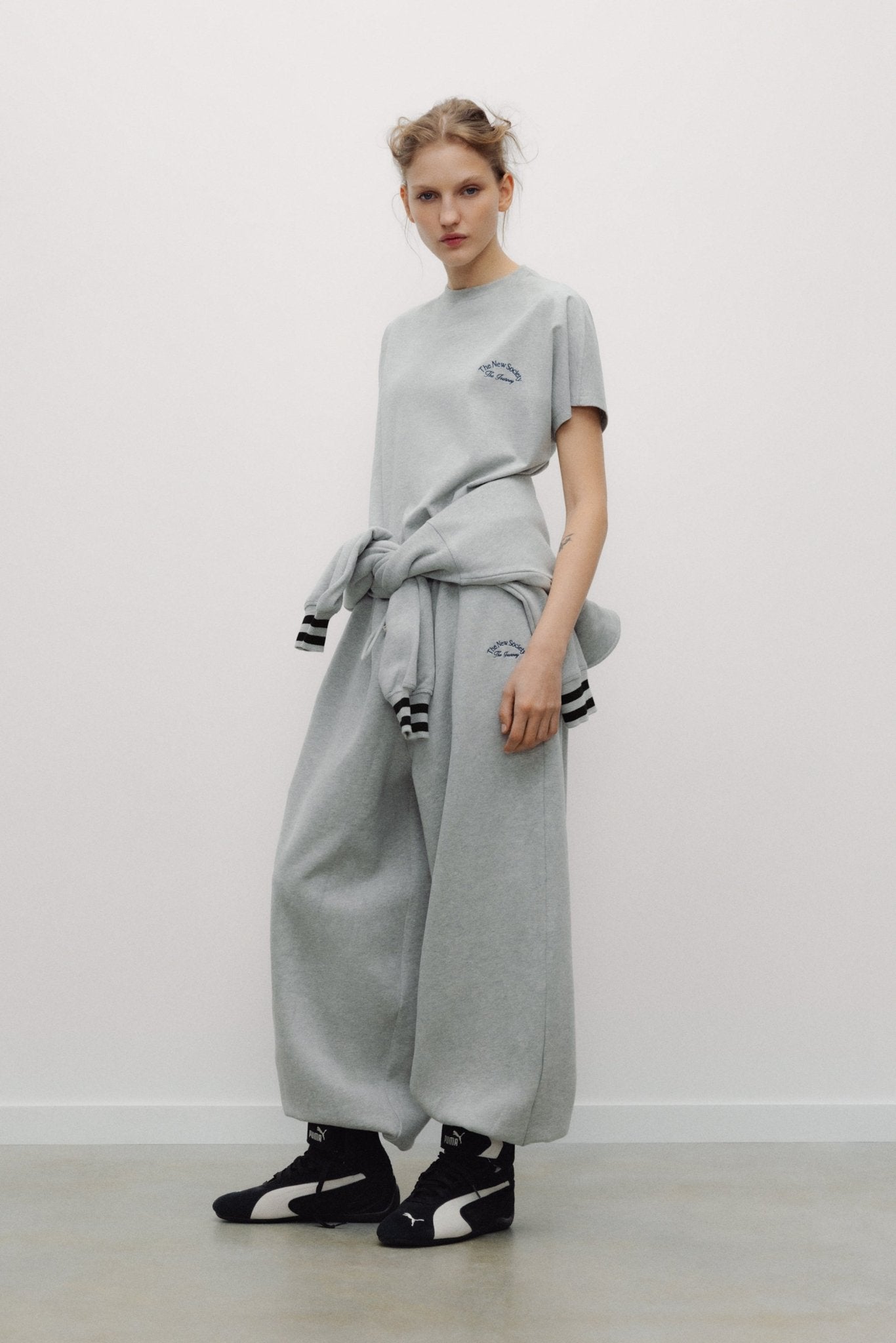 The New Society Mochi pantaloni jogging Grigio cotone