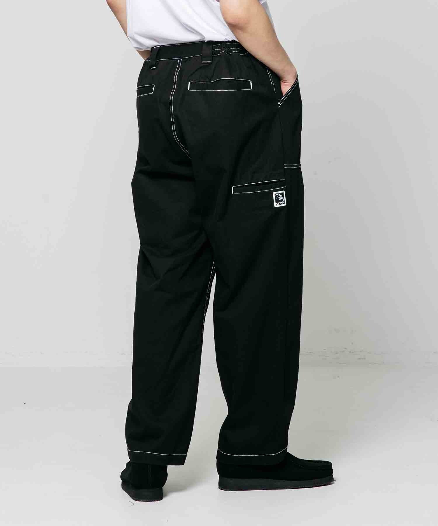 X-Large Stitched Work pantaloni da lavoro neri cotone