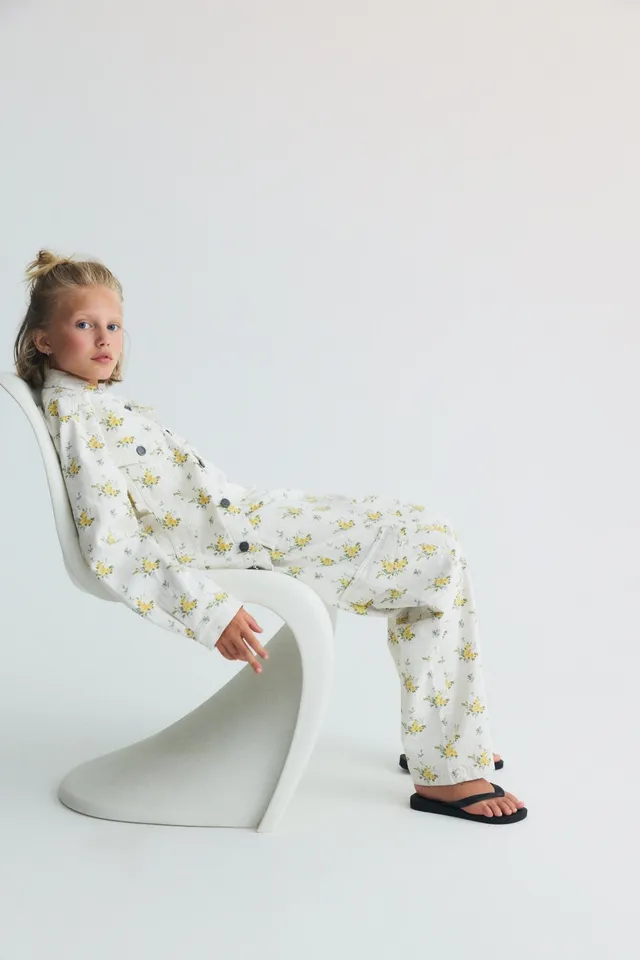 The New Society Mimosa Teen Cargo Mimosa Print pantaloni teen