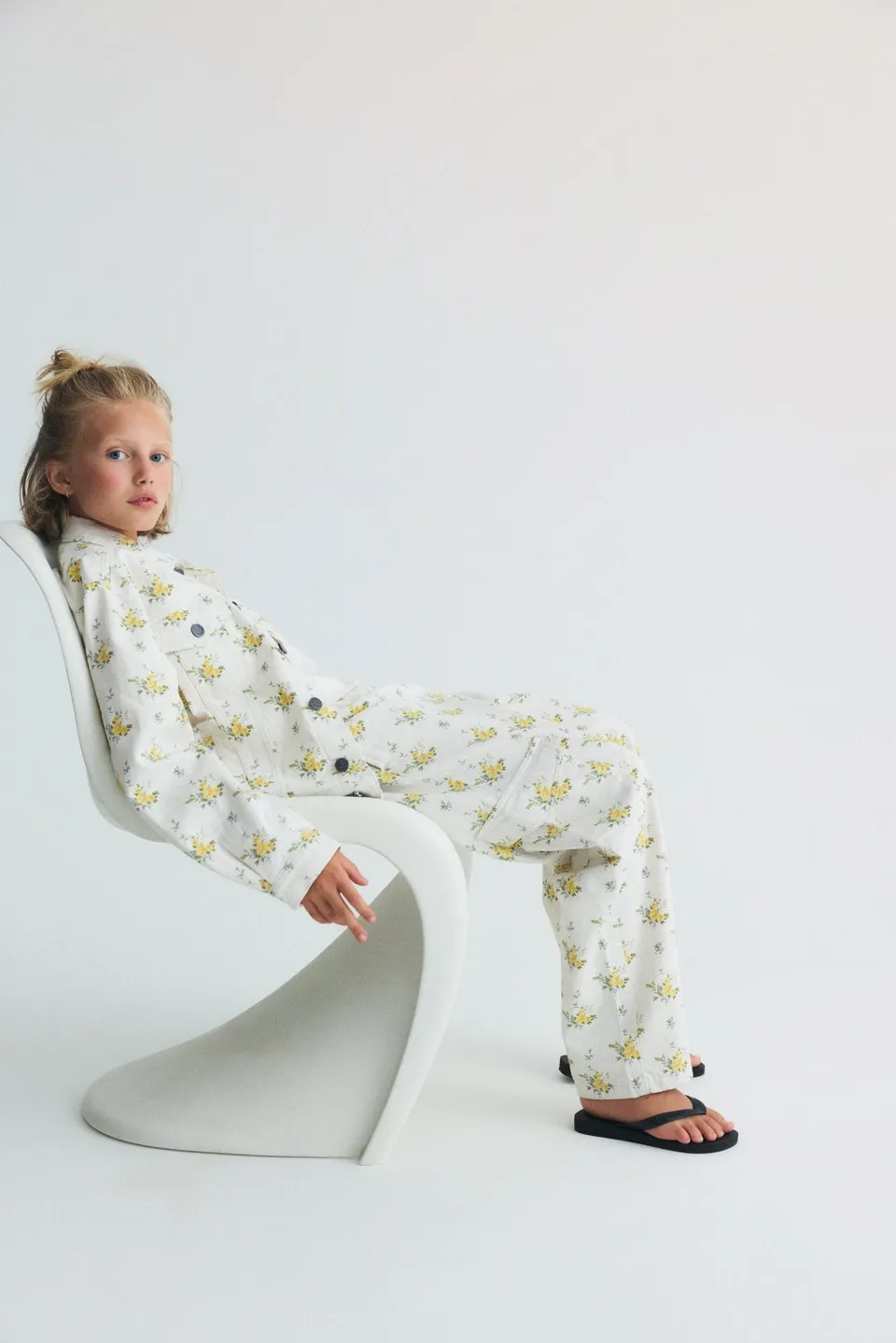The New Society Mimosa Teen Cargo Mimosa Print pantaloni teen