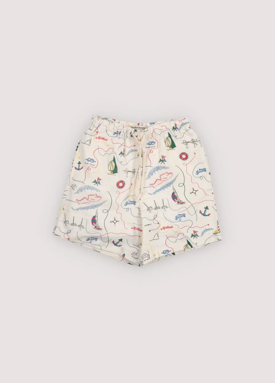 The New Society Clove bermuda bambino stampa mappa cotone