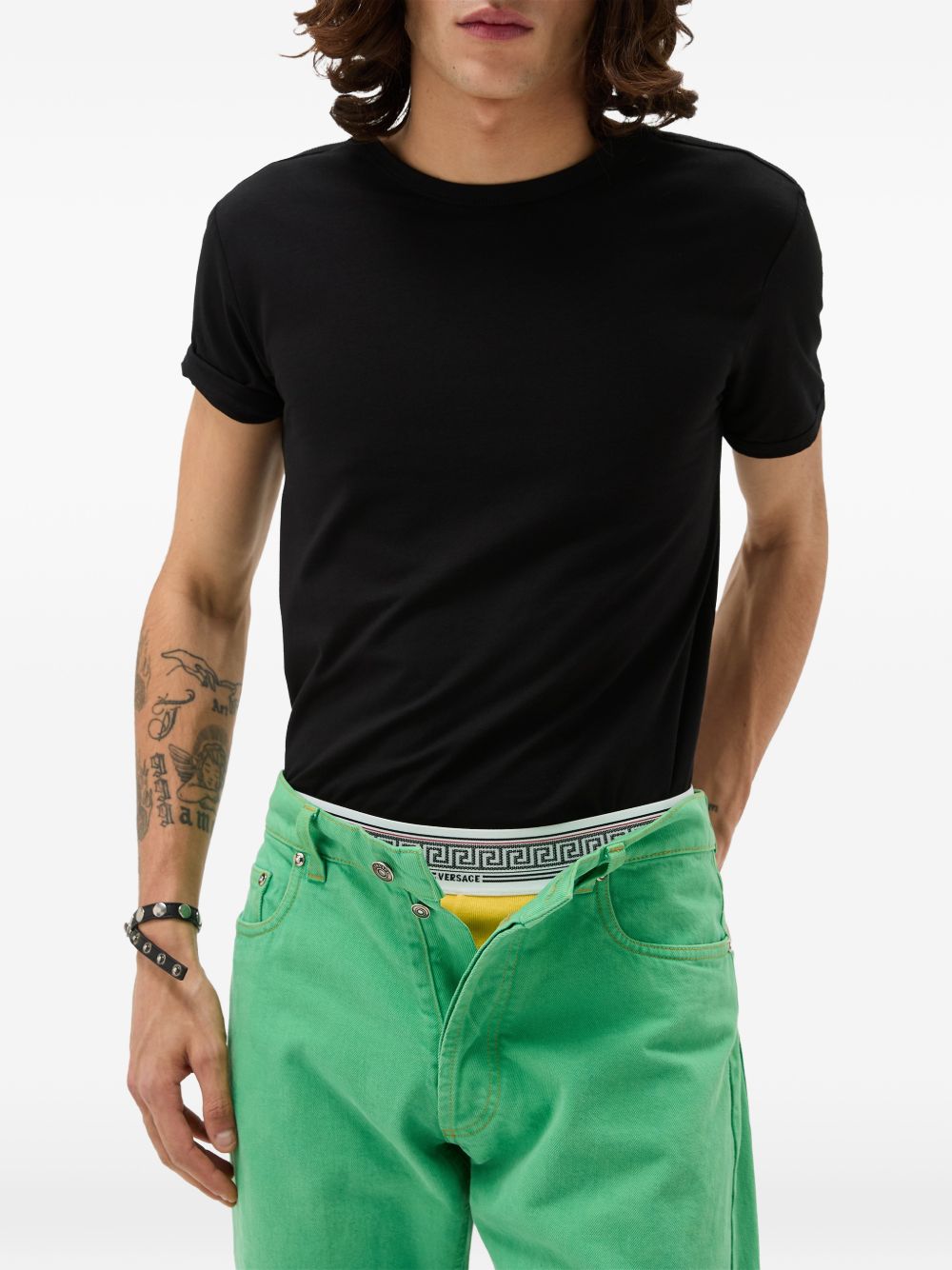 Versace 1024228 t-shirt uomo nera maniche corte