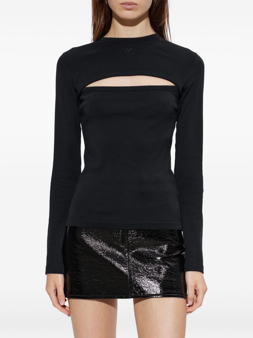 Courreges 326JTS273JS0203 Maglia Nera Donna