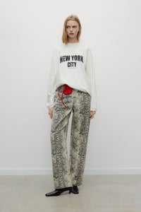 The New Society Kay Whisper White t-shirt cotone bianca donna