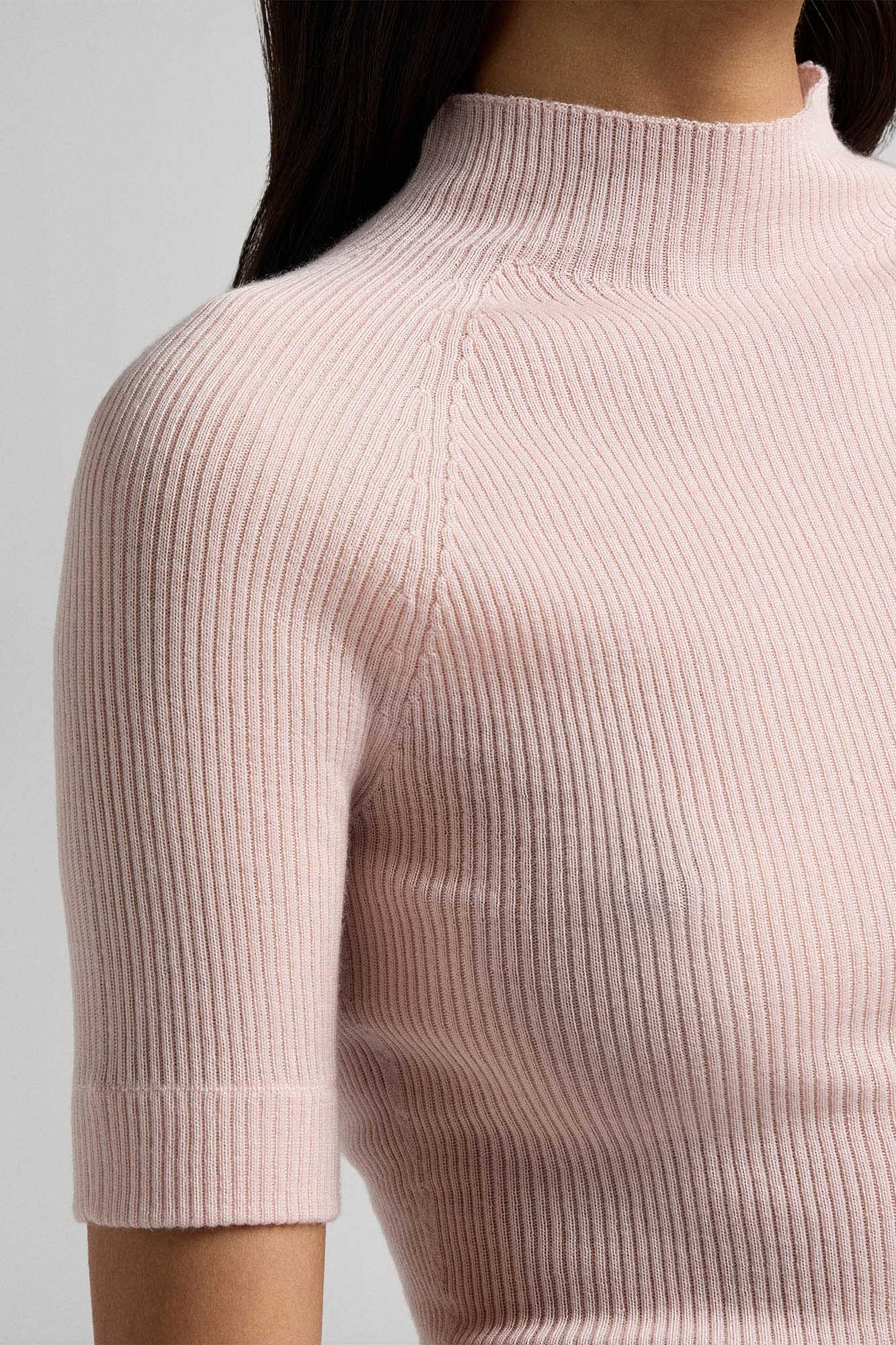 Sa Su Phi maglione lupetto cashmere seta rosa