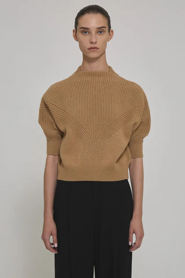 Sa Su Phi Armor maglione beige scollo a barca cashmere