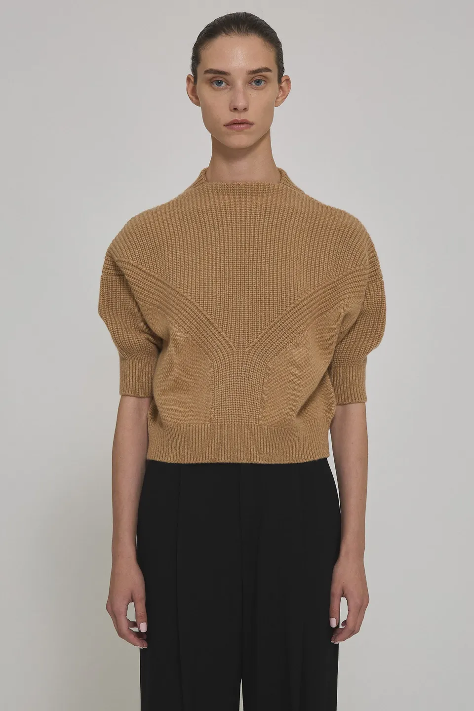Sa Su Phi Armor maglione beige scollo a barca cashmere