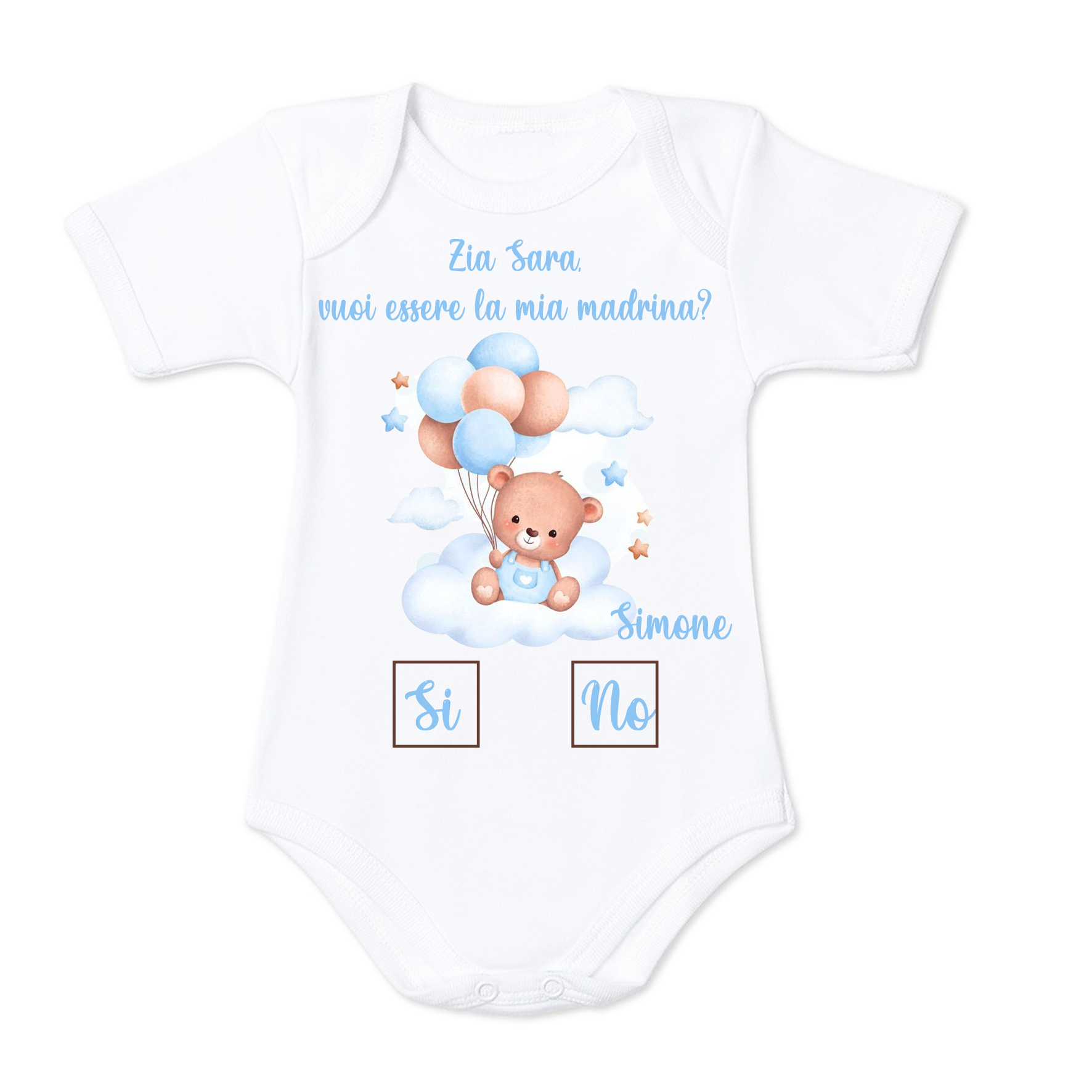 Mr. Gadgets Madrina Padrino body neonato cotone