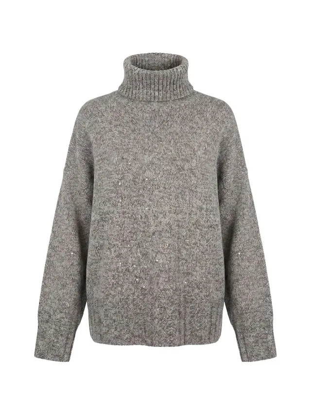 Pinko 107337 maglia donna bianco grigio invernale
