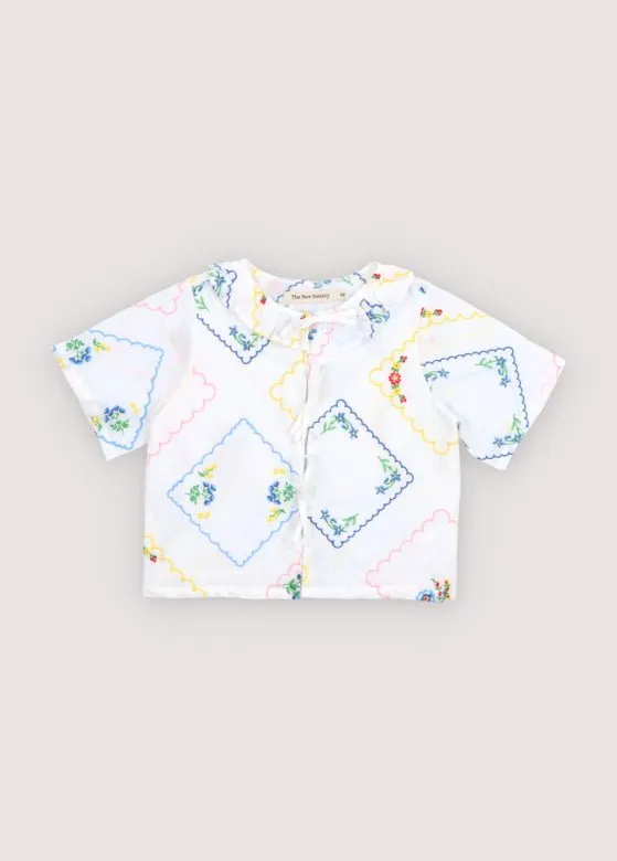 THE NEW SOCIETY Jacinthe camicia baby ricamo multicolor cotone
