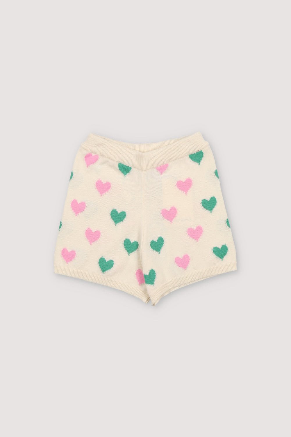 The New Society Oia pantaloncini maglia bianchi cuore bambina