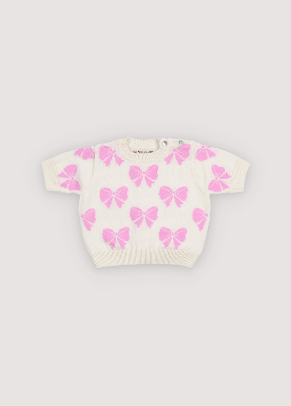 The New Society Pinpilin maglioncino neonato rosa fiocchi