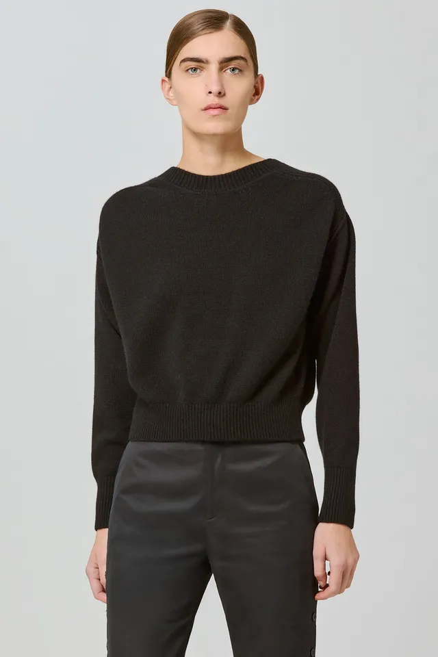 Sa Su Phi maglione girocollo nero cashmere leggero