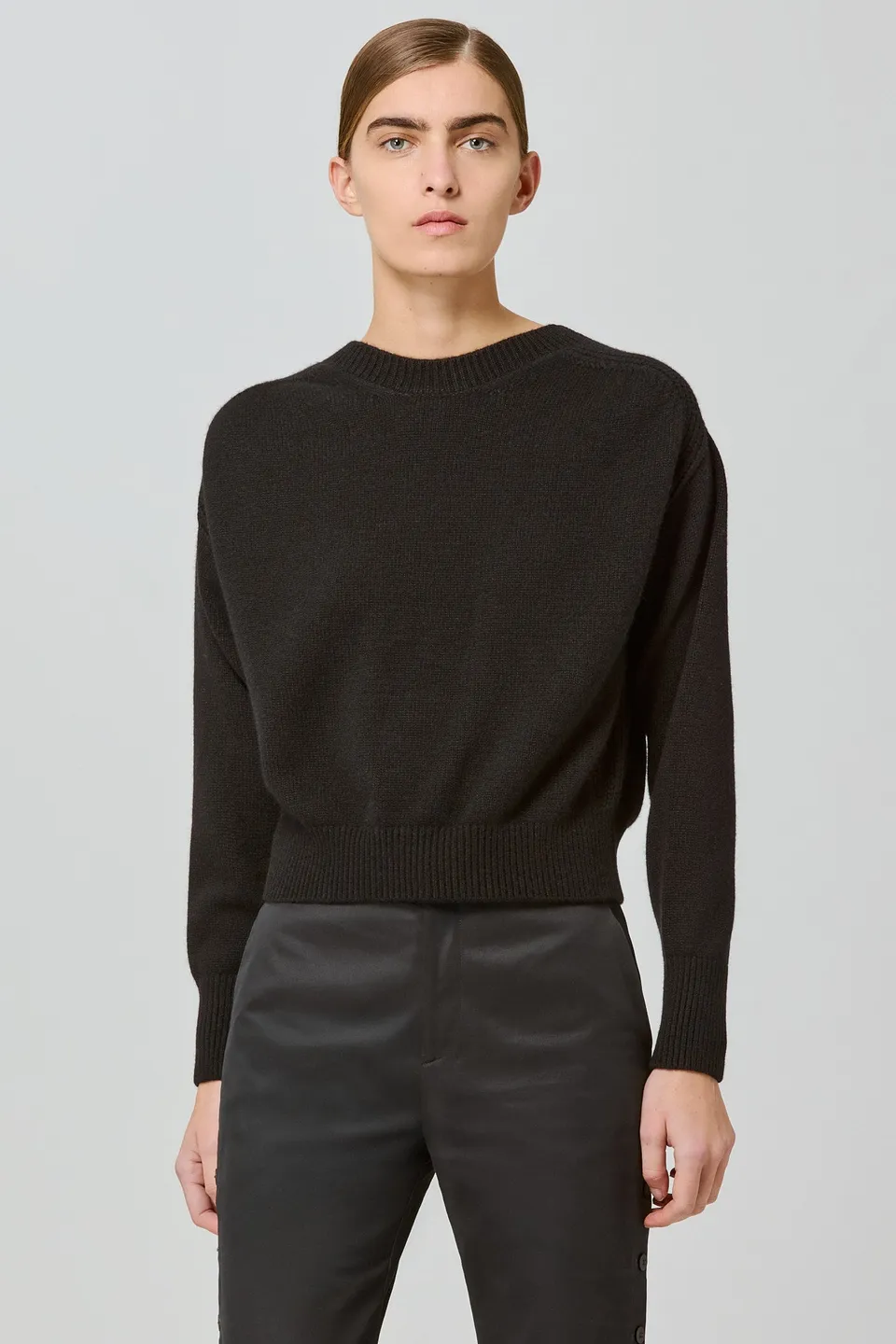 Sa Su Phi maglione girocollo nero cashmere leggero
