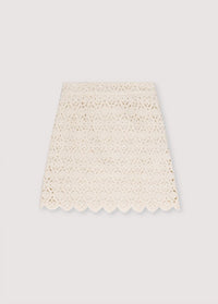 The New Society Narciso Gonna Uncinetto Coconut Cotone