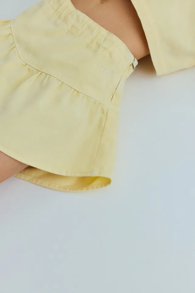 The New Society Bellis shorts Soft Lemon cotone bambina