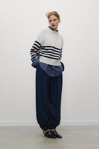 The New Society Breeze Stripes Maglione Donna Lana Merino