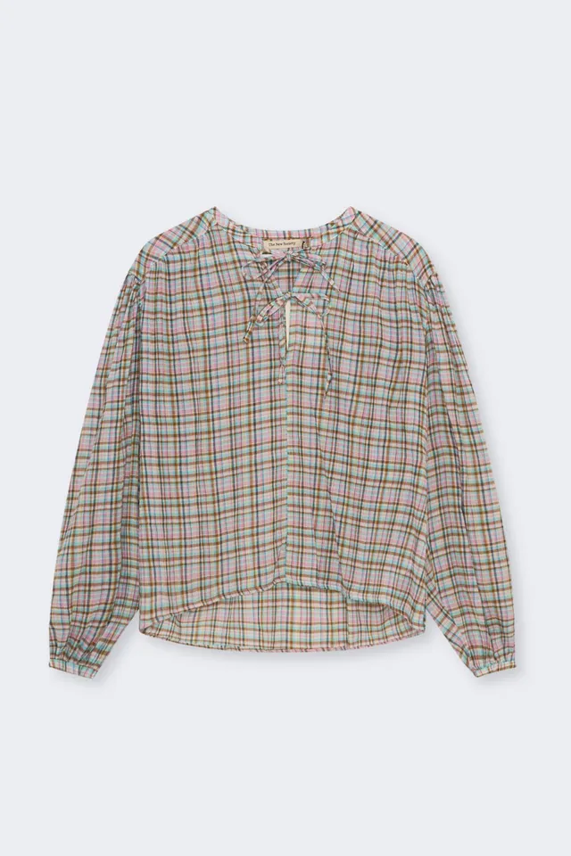 THE NEW SOCIETY Zinnia camicia quadri 12 anni cotone