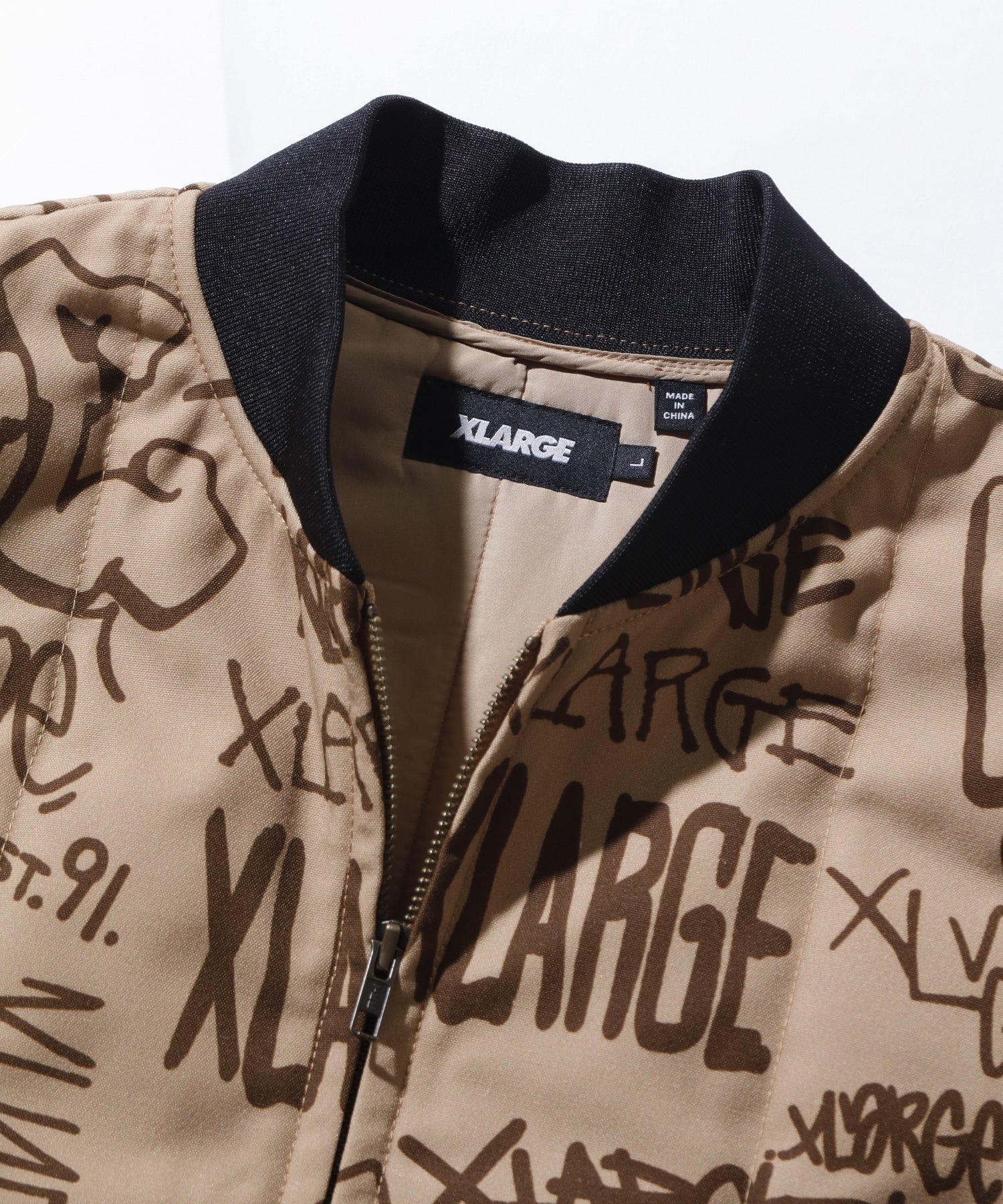 X-Large Graffiti Work gilet imbottito nero