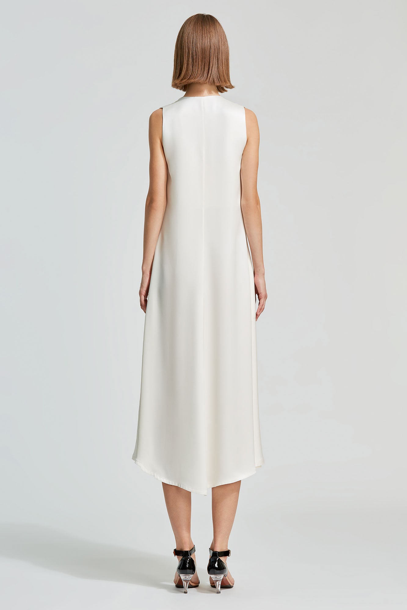 Sa Su Phi Serena abito midi double satin avorio
