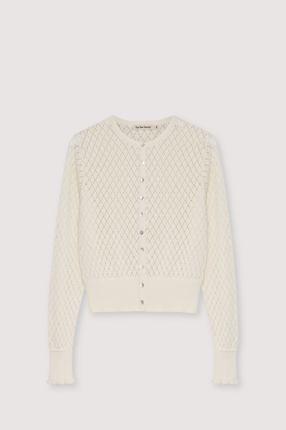 The New Society Lirio Cardigan Donna Ecru Cotone