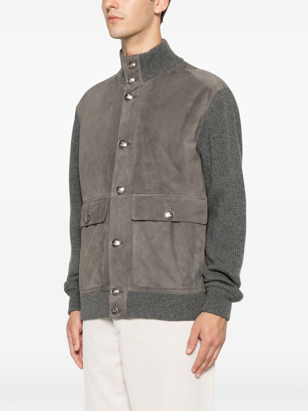 Brunello Cucinelli MPCLF1955 bomber acciaio
