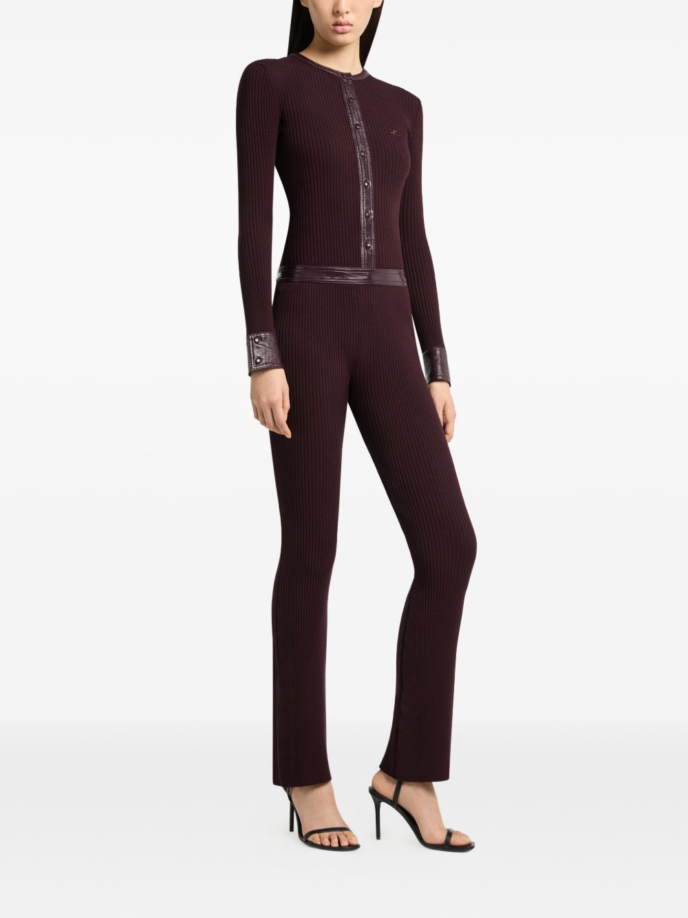 Courreges 326MGI056FI0001 cardigan donna burgundy