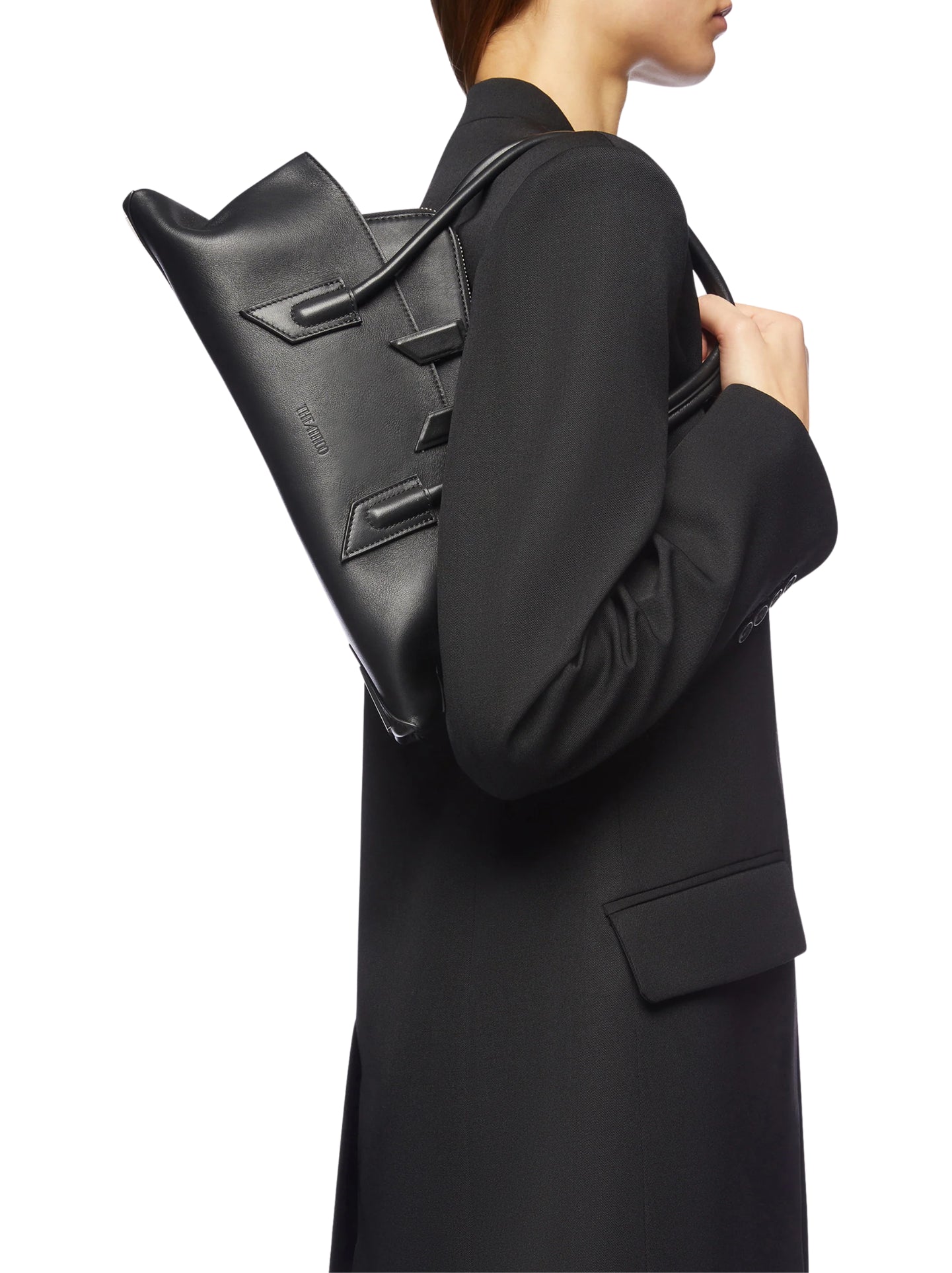 The Attico 250WAH00058 borsa a mano nera pelle