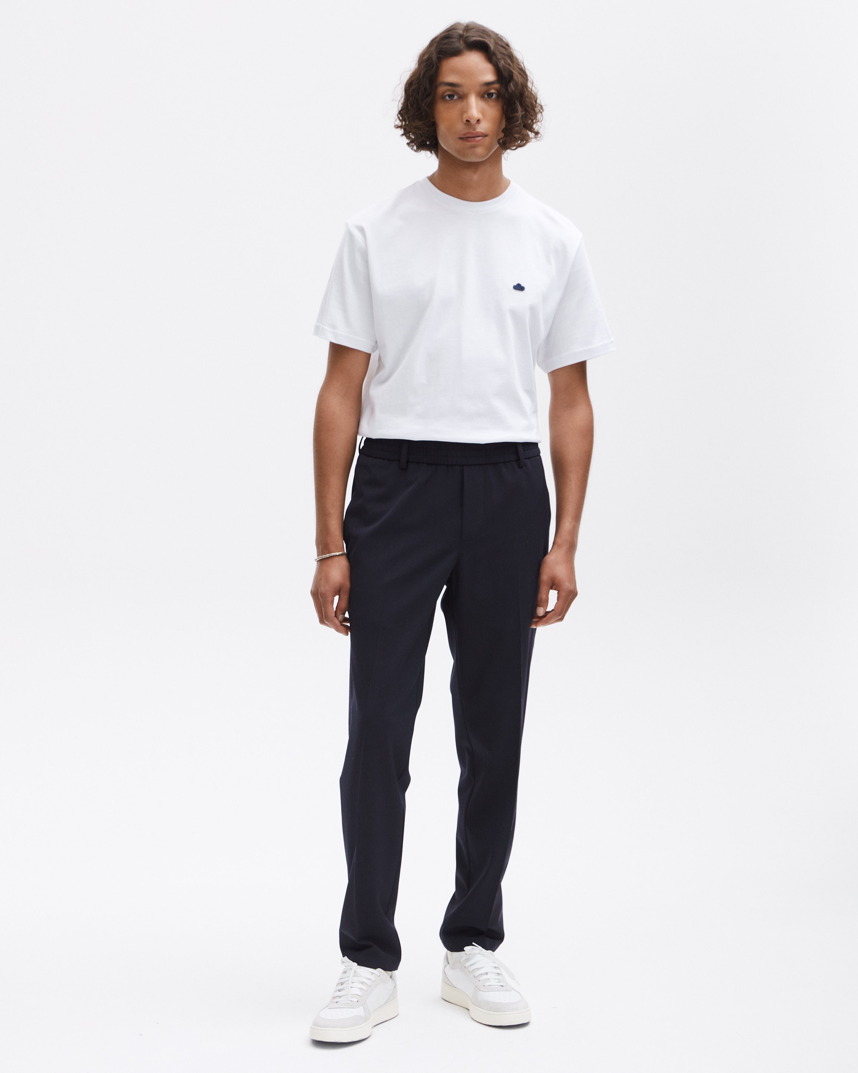 GOODPEOPLE Bien pantaloni dritti blu lana