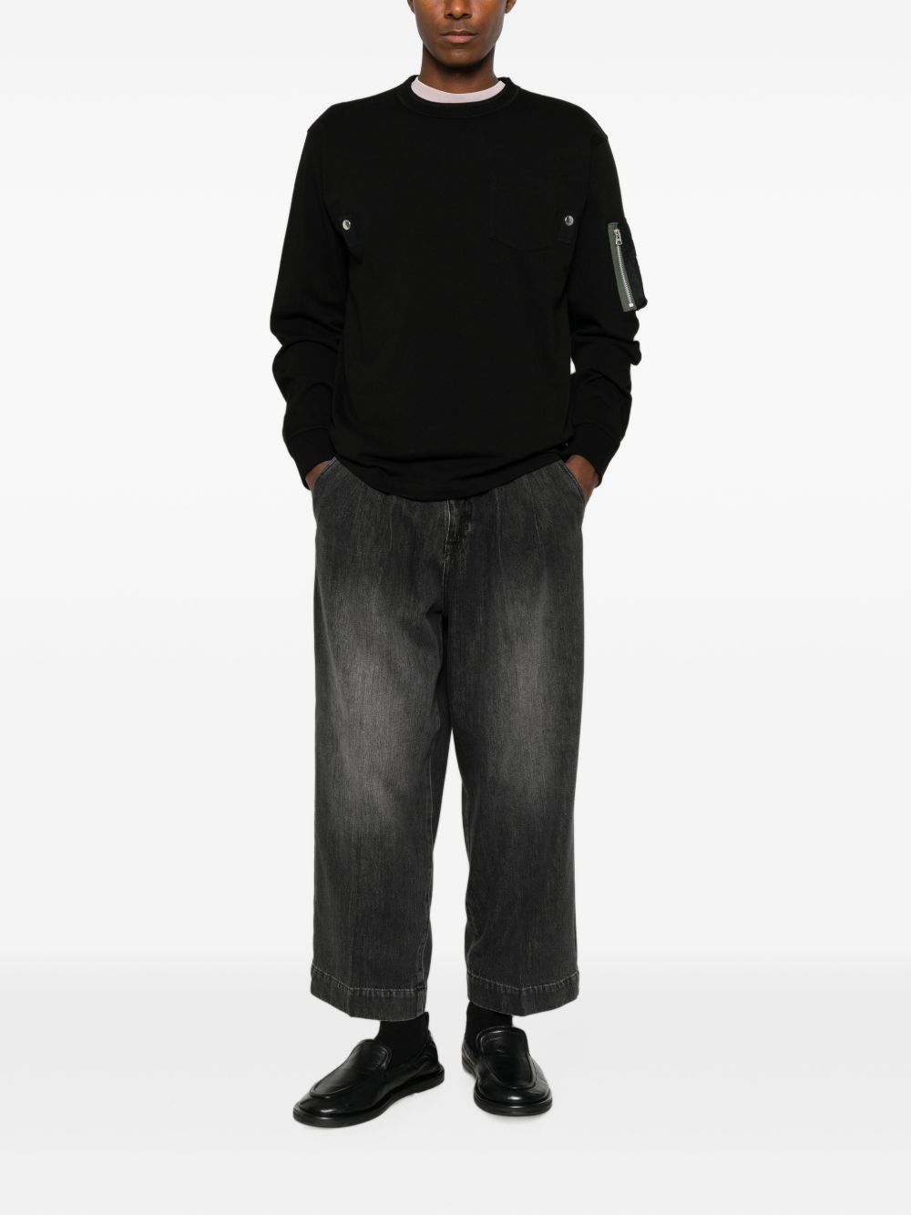 Sacai 26-04074M t-shirt nera uomo