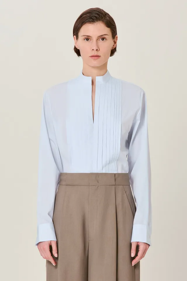 Sa Su Phi Petra camicia cotone azzurra