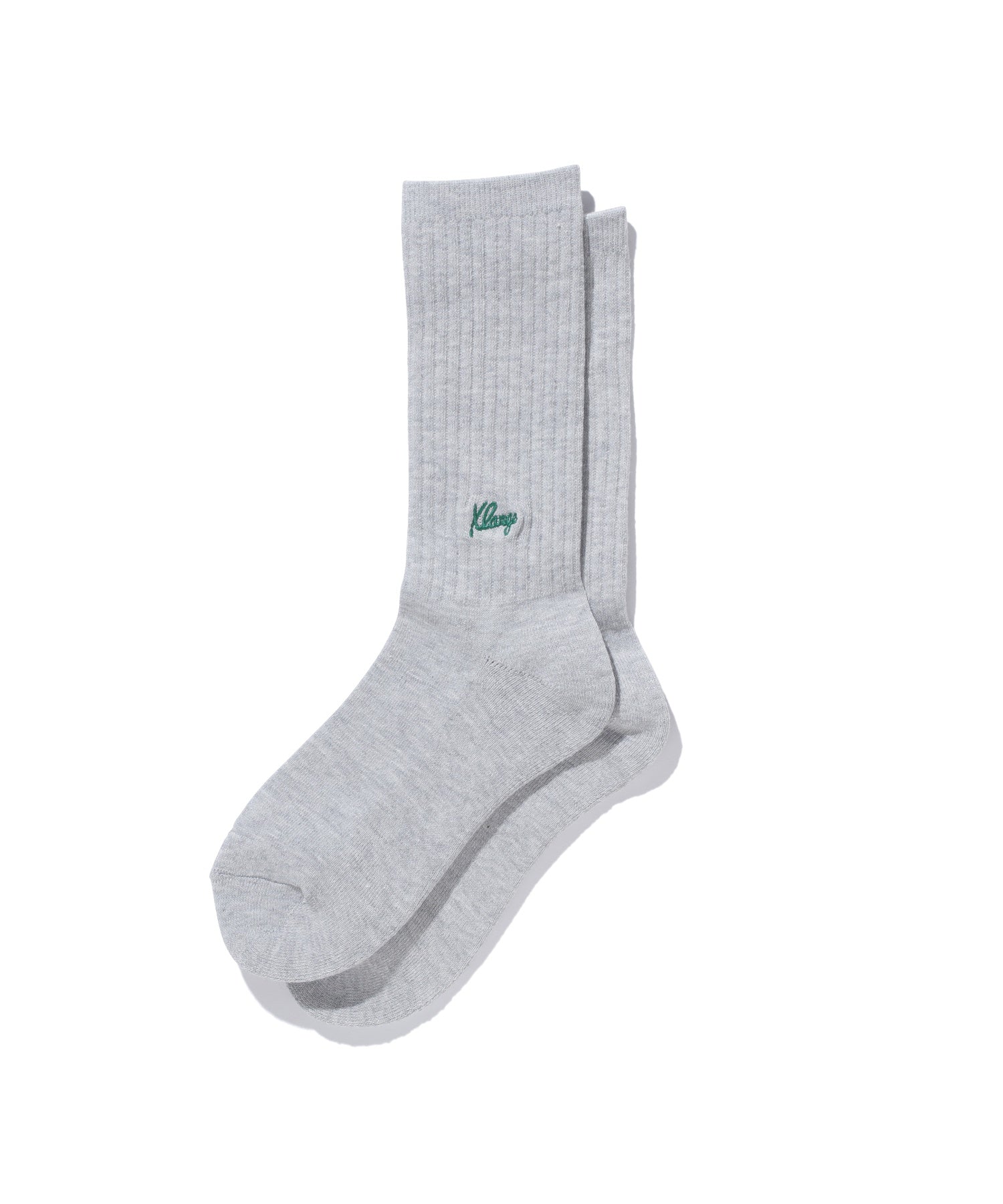 X-Large Small Logo calzini grigi ricamo mezza gamba