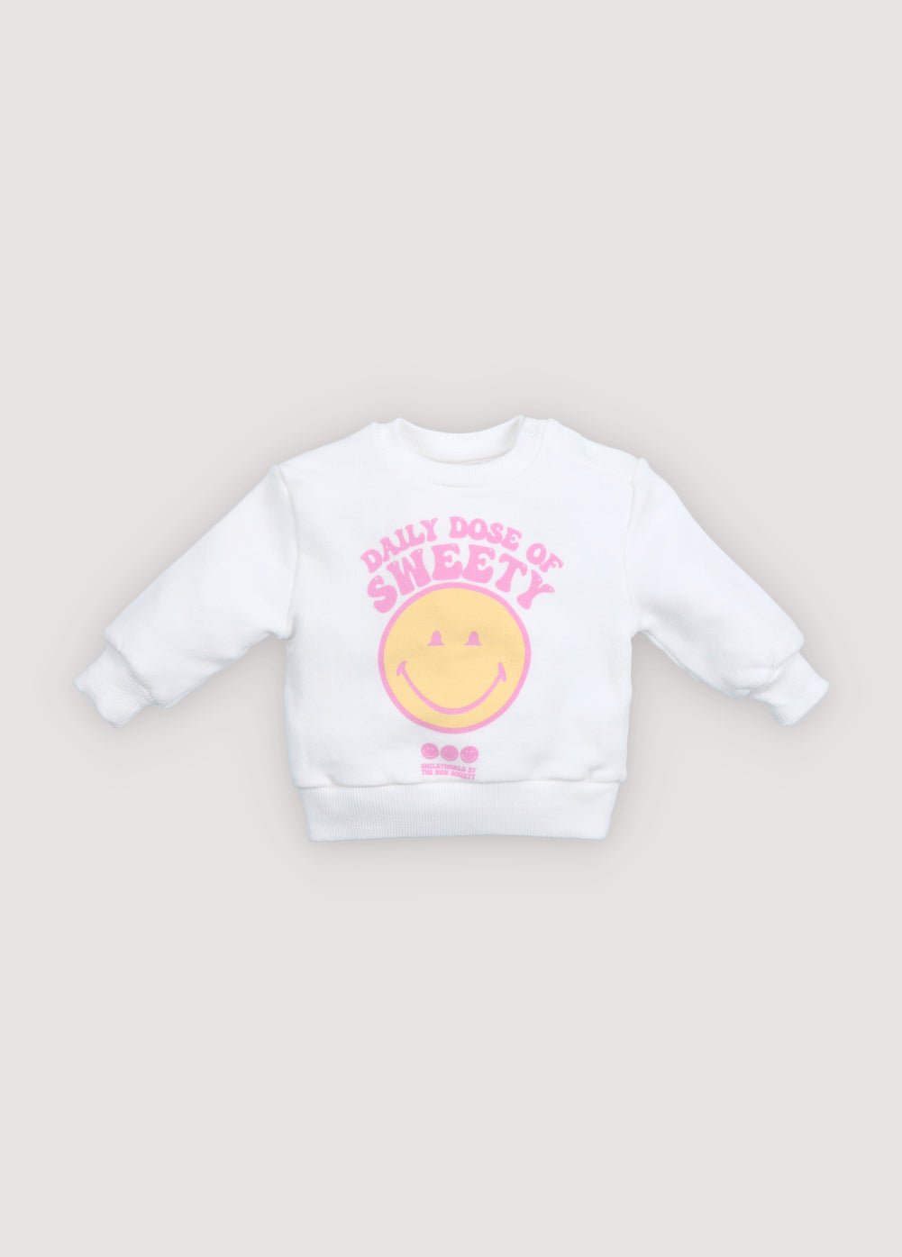 The New Society Smiley Pure Cloud Felpa Neonato Cotone