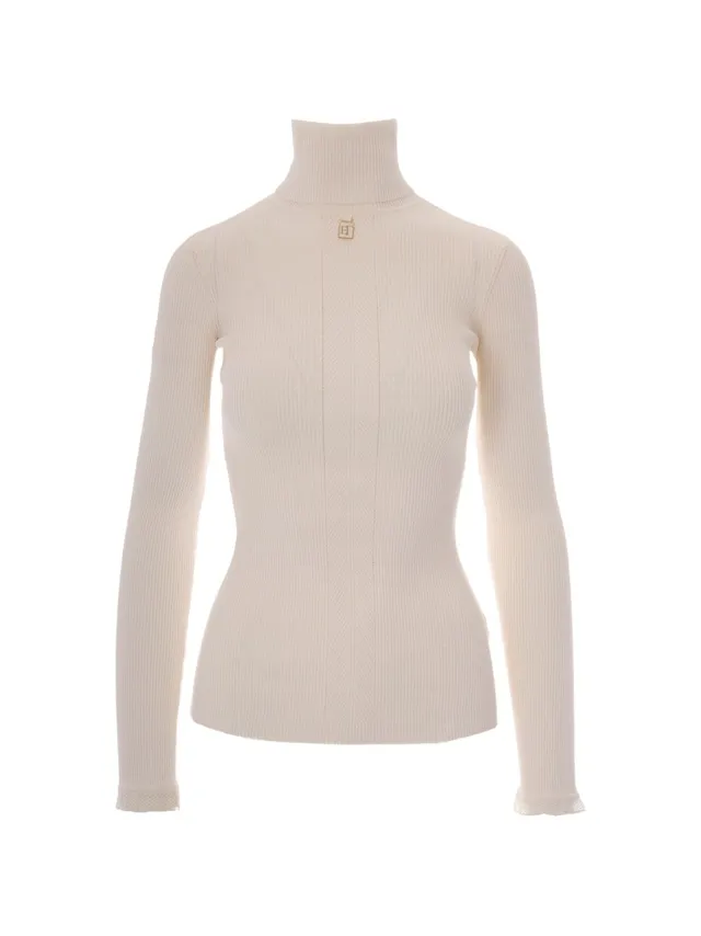 Elisabetta Franchi MK22B66E2 maglia burro