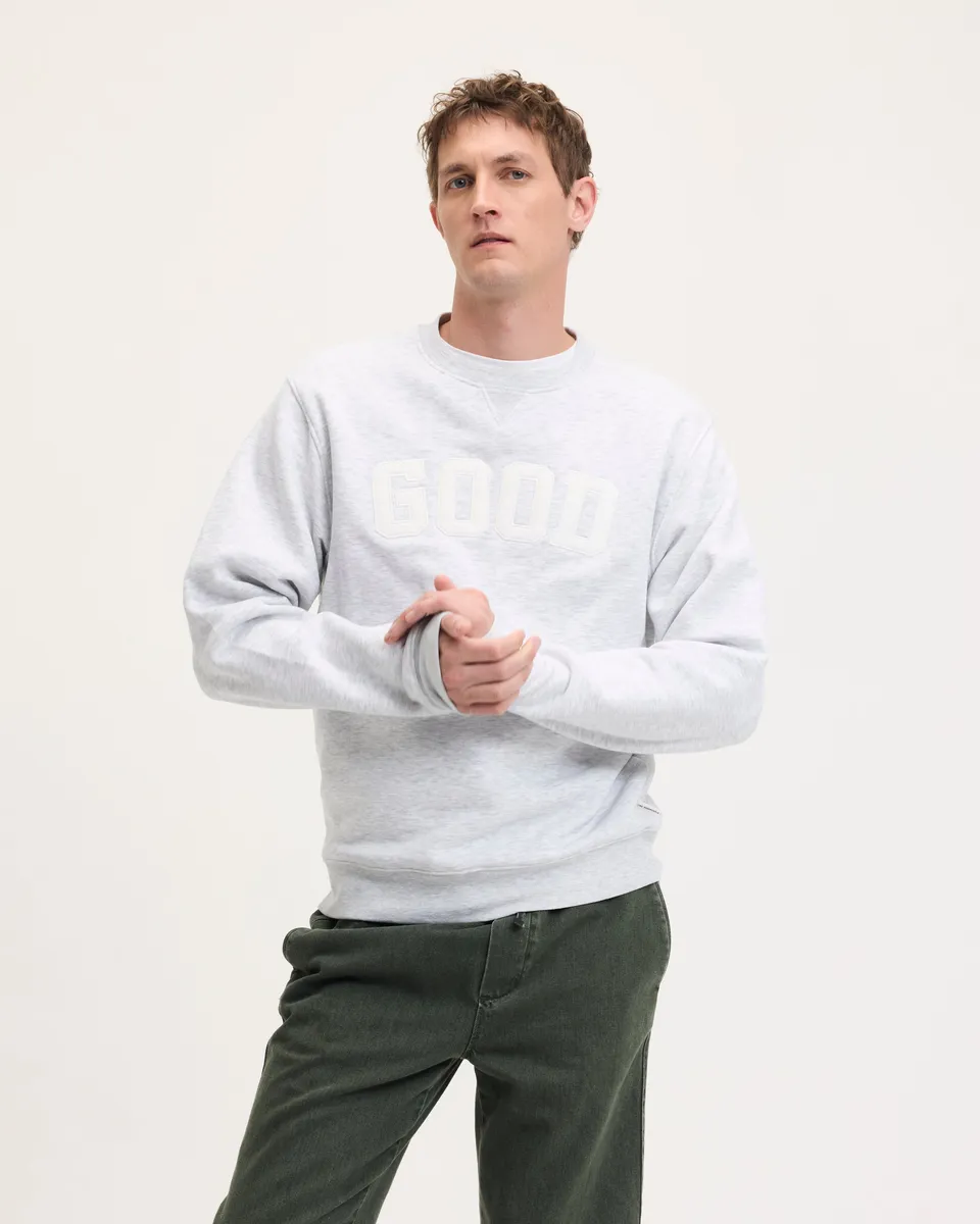 Goodpeople Leff Good Artwork maglione grigio chiaro